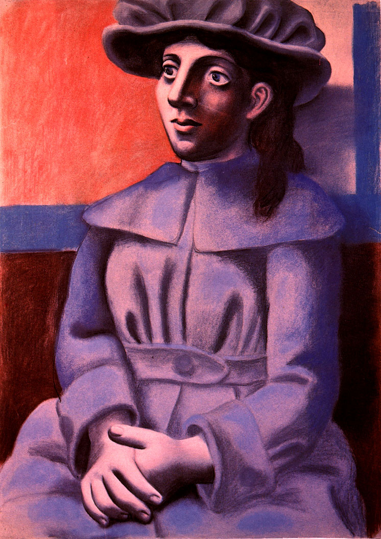 Picasso Girl in a hat with her arms crossed 1920
